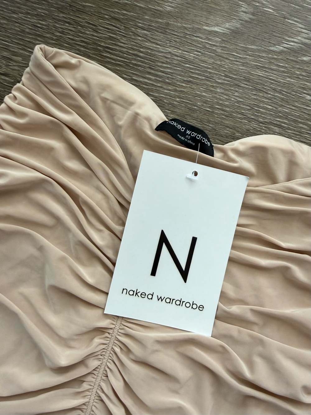 Naked Wardrobe Hourglass Ruched Maxi Skirt Taupe - Picture 4 of 5